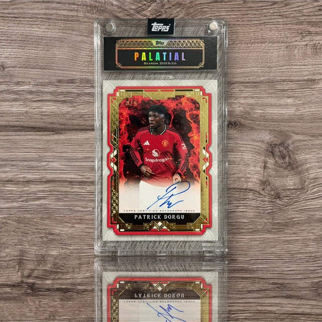 Patrick Dorgu On Card Auto /5 Topps Palatial Man United 2026