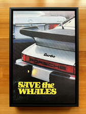 Porsche 930 911 Turbo Save The Whales Advertisement Large Poster Or Canvas Porsche 930 911 Turbo Save The Whales Advertisement Large Poster Or Canvas