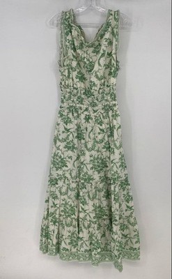 green emerald velvet dress Max Studio Women's Plus Size Crepe Smocked Short Sleeve Tiered Maxi Dress,  Sea Paisley Bouquet Vintage Chintz, 2X at Amazon Women's Clothing store main image 1