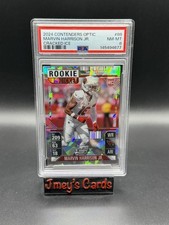 2024 Marvin Harrison Jr Contenders Optic Red Cracked Ice PSA 8 Prizm Rookie