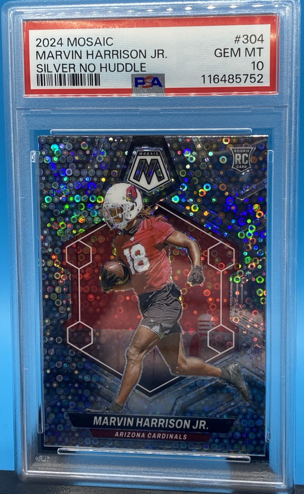 2024 Mosaic Silver No Huddle Marvin Harrison Jr #304 PSA 10