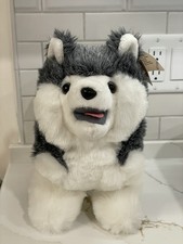 Vintage Dakin Husky Dog Plush Toy Little Nanook 11" x 12" Grey White 1977 New