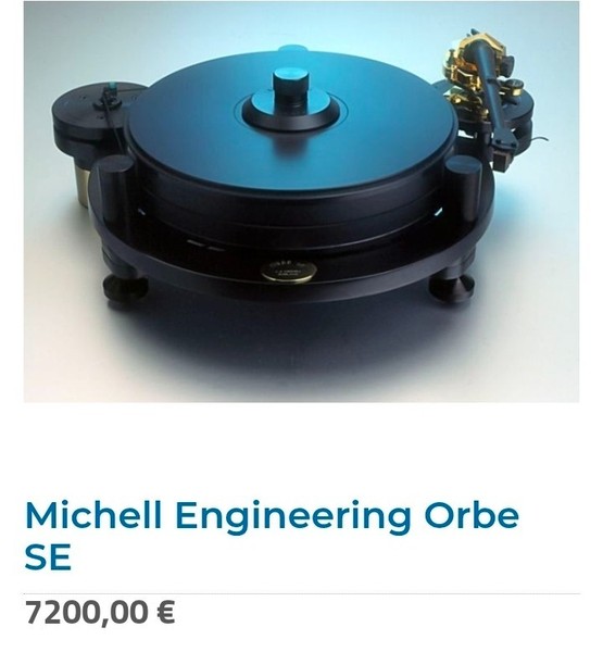 tocadiscos Michell Orbe SE como nuevo
