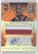 2014-15 Panini Spectra Orange Prizm 15/25 Adreian Payne #SS-ADP Auto 1u6