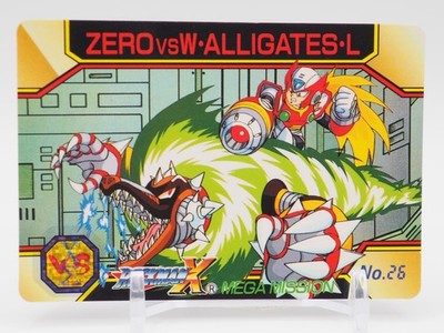 Zero vs W・Alligates Mega Man X Mega Mission Carddass Trading Card 26 1995 ZF851