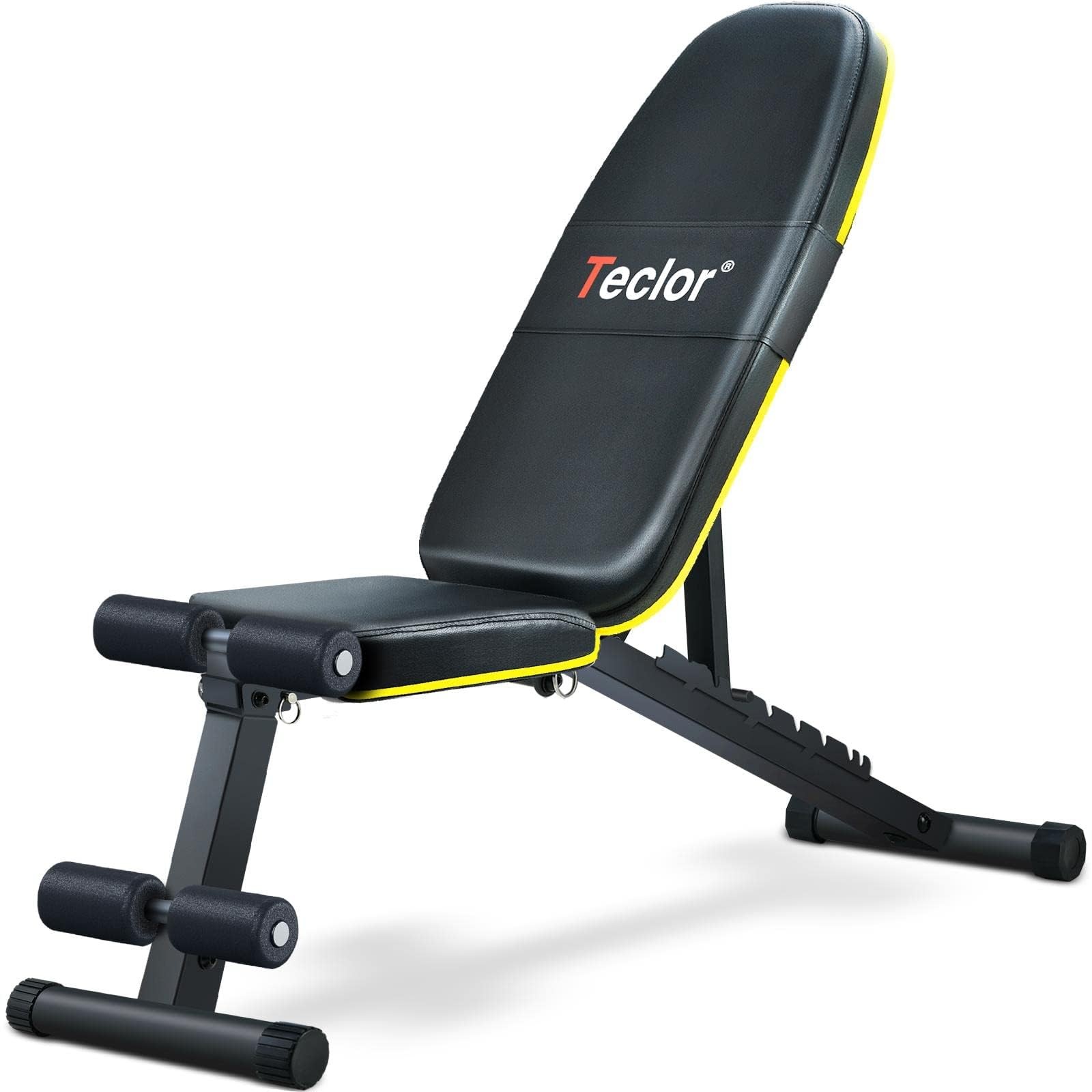 Weight Bench, Adjustable Strength Training Bench for Full Body Workout with F...
