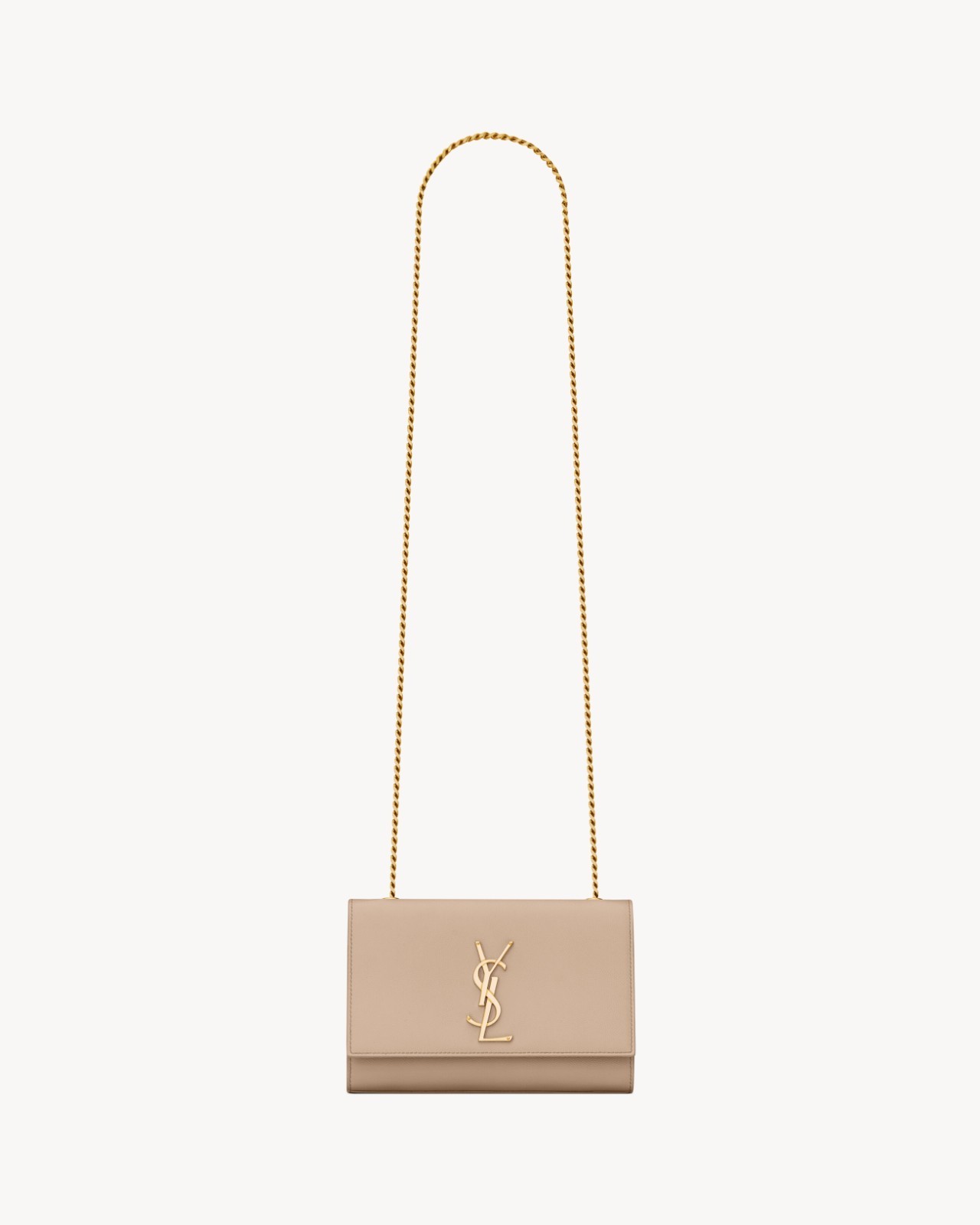 £1605 YVES SAINT LAUREN YSL KATE Grain De Poudre Embossed Leather Shoulder Bag