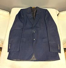 Vtg 1950s CHRISTIAN DIOR Monsieur Pinstripe Blazer Jacket Wool Hart Schaffner 42