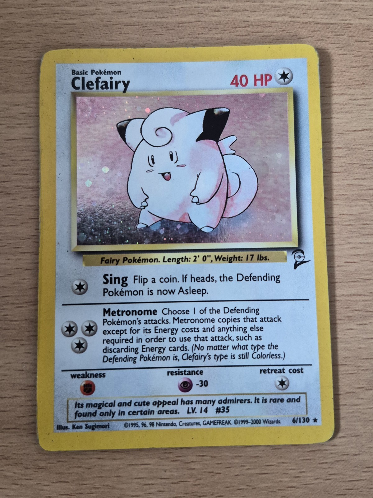 Pokémon TCG Base Set 2 Clefairy Holo Rare 6/130