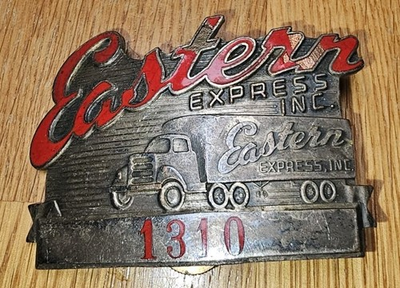 #ad Rare Vintage Eastern Express Inc Trucking Trucker#x27;s Cap Hat Badge Pin $59.99