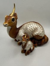 Windstone Editions Pena Ki-Rin Mother & Baby Figurines Set (c) 1993 1992 Unicorn