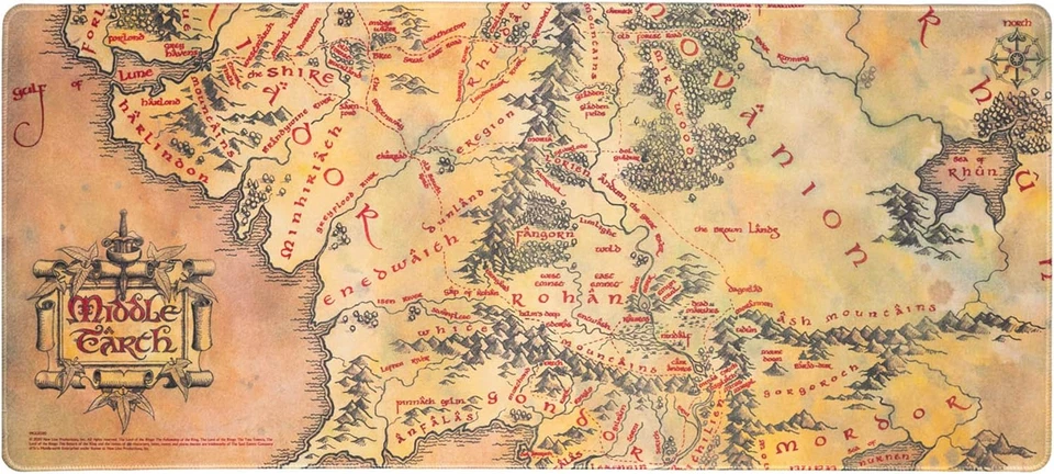 Tappetino Mouse XXL Il Segnore Degli Anelli Gadget - Tappetino Scrivania Gaming - Immagine 2 di 4