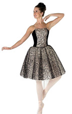 Timeless Child X-Small Dance Costume Romantic Flocked Ballet Tutu Ballerina New