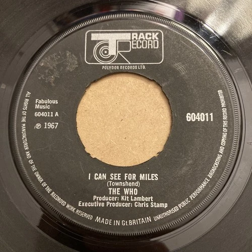 The Who - I Can See For Miles/ Someone’s Coming Track Record – 604011, 1967 GOOD