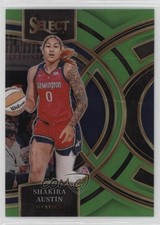 2024 Panini Select WNBA Premier Level Neon Green Prizm 27/75 Shakira Austin pe8