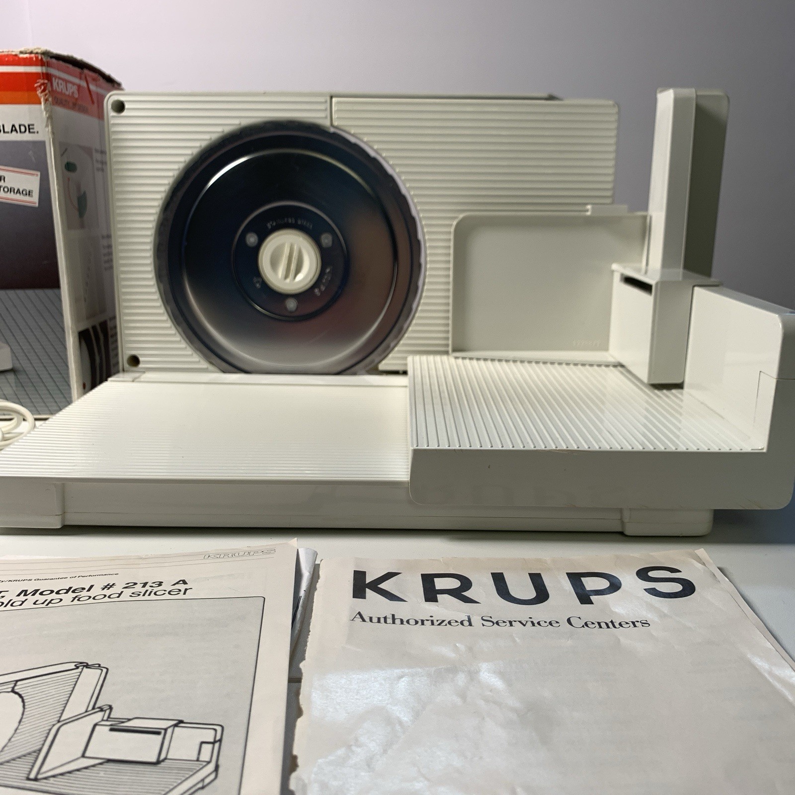 Krups Slice It Electric Food Slicer 213A Box W/ Manual Pre - White