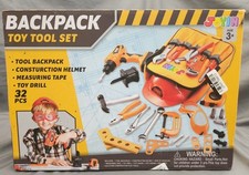 NEW 32 pcs BACKPACK TOY TOOL SET in box Kids 3 years JOYIN Hammer Drill Wrench