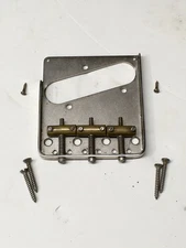 Vintage Callaham USA Lefty Tele Ashtray Bridge Aged + Brass Barrel Saddles Relic