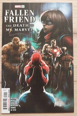 Fallen Friend The Death Of Ms Marvel #1 Marvel Comic Cover by Kaare ANDREWS B4P3