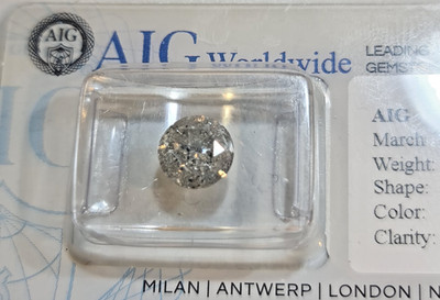 1 pcs natural Diamond - Certified- 2.00 ct - Brilliant, Round - H - I3 (piqué)