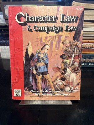 Character Law & Campaign Law #1300 Book - ICE RPG 2nd Print