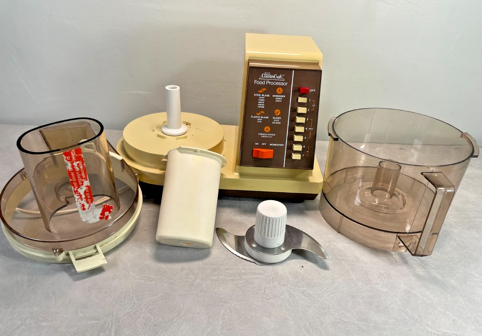 Vintage Sears CounterCraft 7 Speed Food Processor Model 400.693100 Tested Works