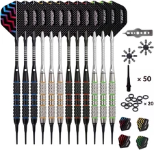 Darts Plastic Tip - Professional Soft Tip Darts Set for Electronic Dartboard 12 
