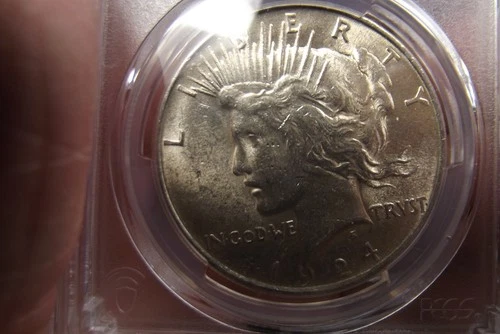 1924-P Silver Peace Dollar PCGS MS62 nice mint luster