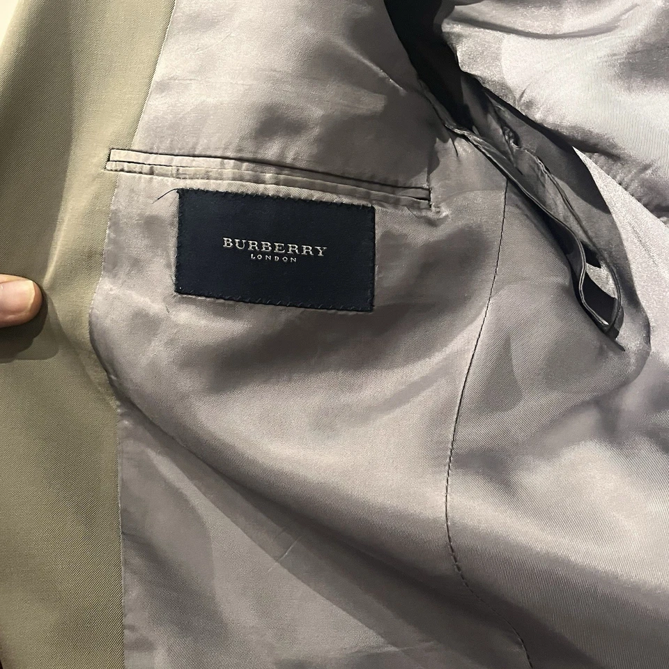 Blazer británico ligero 41R deportivo/chaqueta de traje vintage de Burberry para hombre usado en excelente estado Foto 2 de 4
