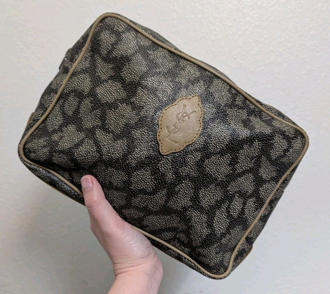 Autentica pochette vintage anni 70 Yves Saint Laurent stampa giraffa mai usata