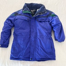 Vintage 90s Nordica Ski Jacket Youth 16 Color Block EXCELLENT Condition Blue