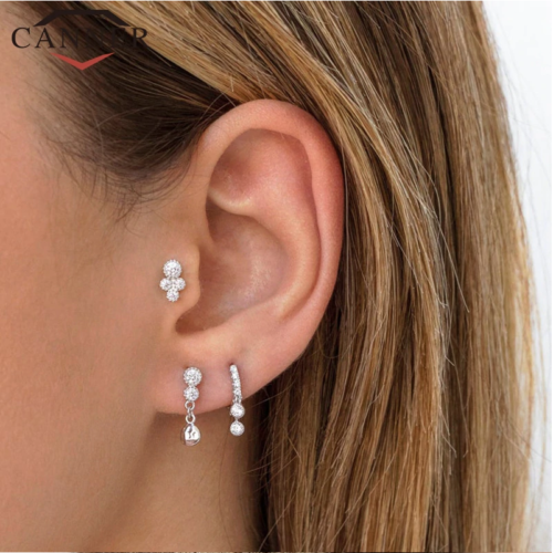 Tiny 14K Gold Stud Earrings, Second Third Hole, Cartilage Earrings