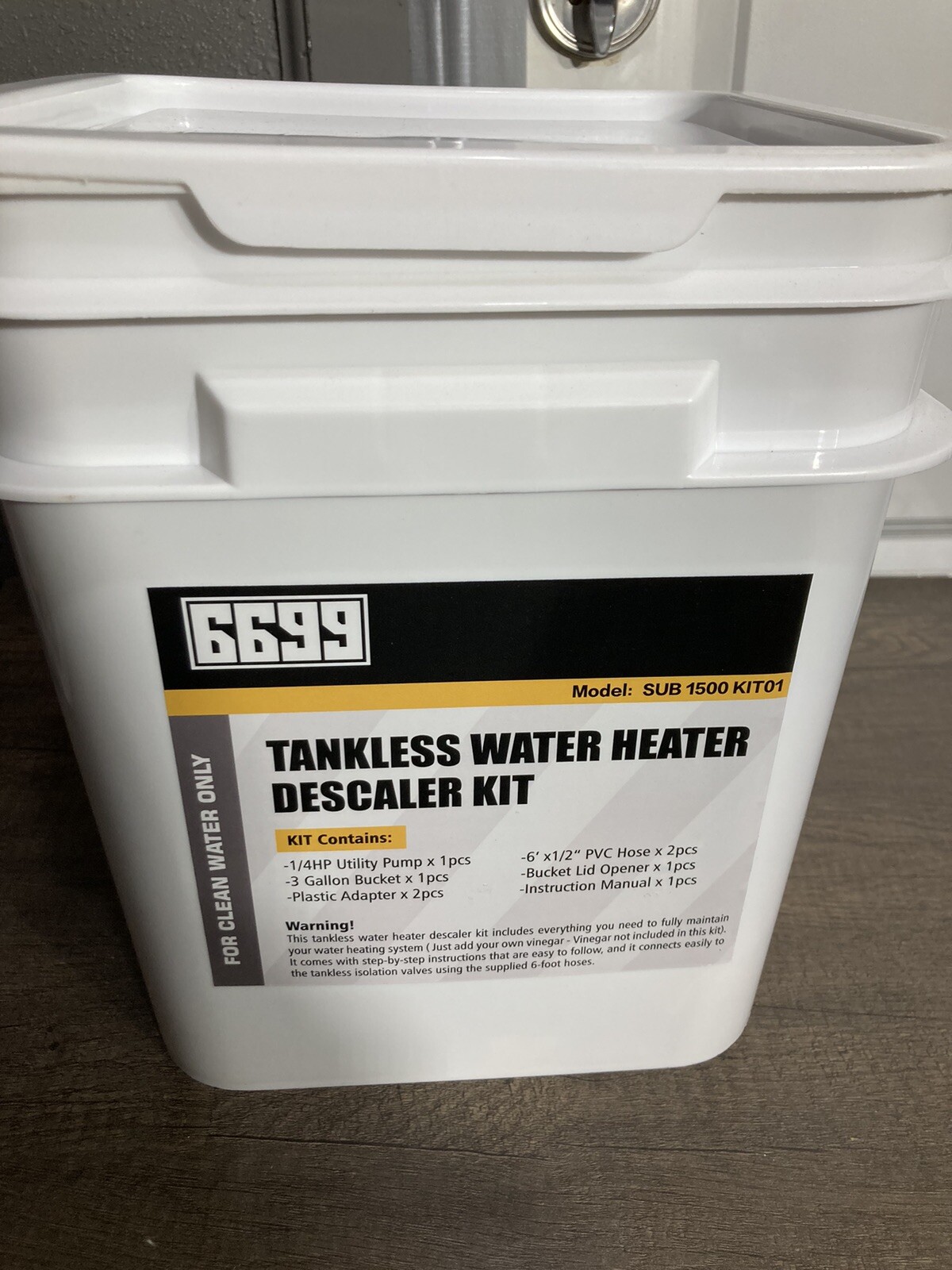 6699 Tankless Water Heater Flushing Kit Includes 1/4HP Submersible