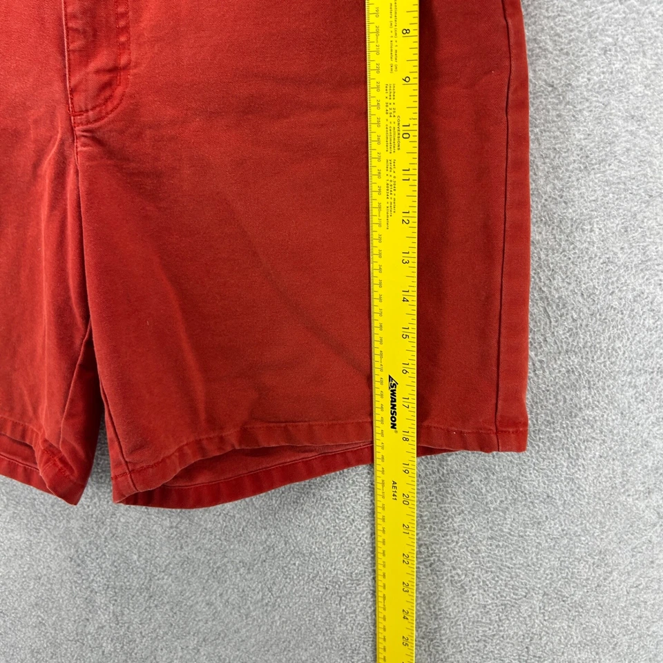 L.L. Pantalones Cortos Bean Para Mujer Talla 10 Tiro Alto De Colección Jean Denim 5 Bolsillos Mamá Años 90 Rojo Foto 4 de 4