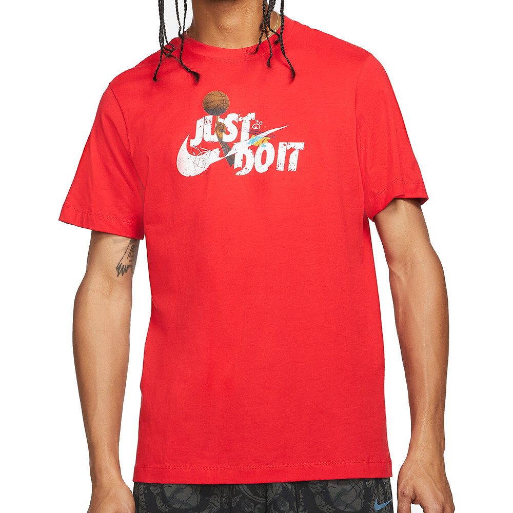 Nike Men's Just Do It Basketball Spin Graphic T-Shirt, Red, NWT | eBay