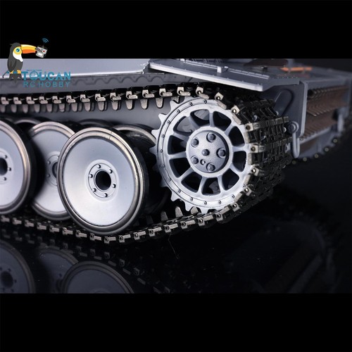 7.0 Henglong 1/16 3818 German TigerⅠRC Tank Plastic Tracks Wheels Barrel Recoil - Picture 7 of 12
