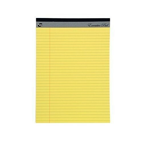 Pukka Yellow Legal Executive 60gsm Refill Pad 8mm Ruled Lined & Margin REFEXCYA4