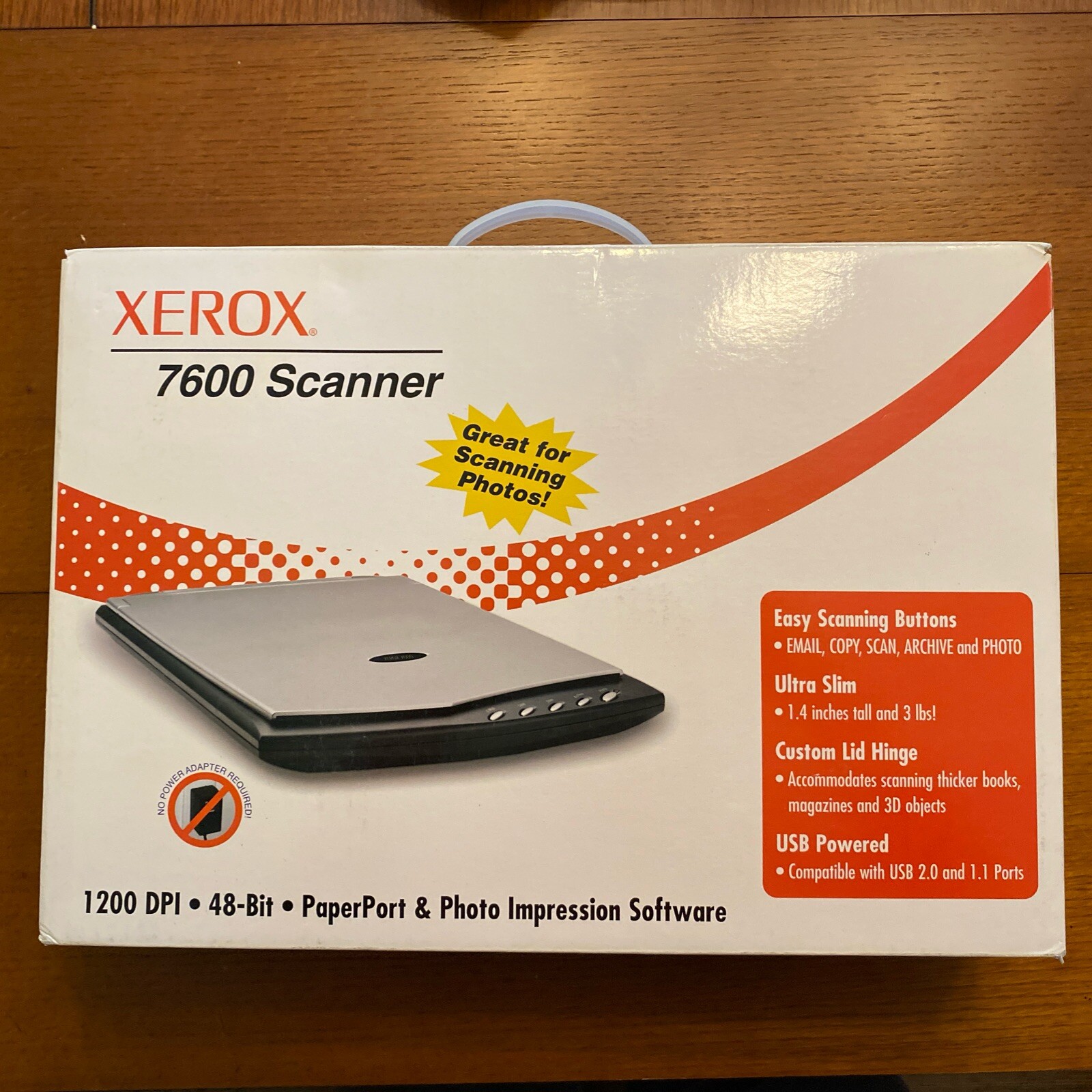 Xerox 7600 Scanner 1200 DPI 48 Bit Paper port & Photo Impression