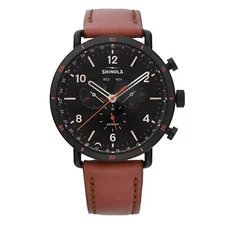 Shinola The Canfield PVD Steel Black Dial Men Quartz Watch S0120194491