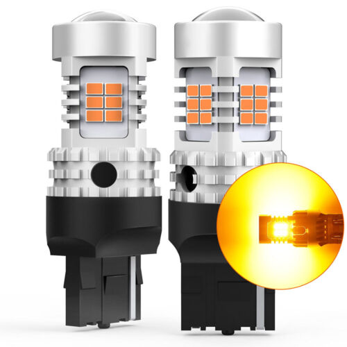 AUXITO 2x 7443 Amber LED Bright Turn Signal Light Anti Hyper Flash Error Free - Afbeelding 1 van 12
