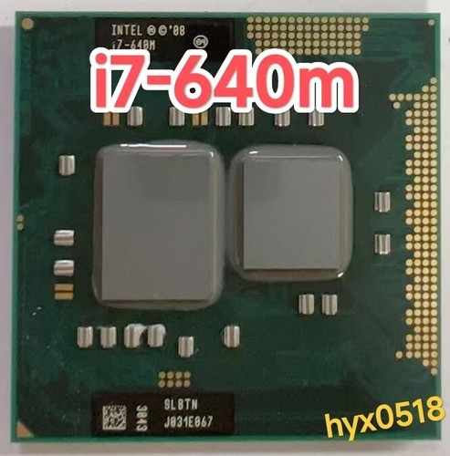 Intel Core i7 640M 2.8 GHz Dual-Core 4M Processor Socket G1 Mobile CPU SLBTN - Imagen 1 de 3