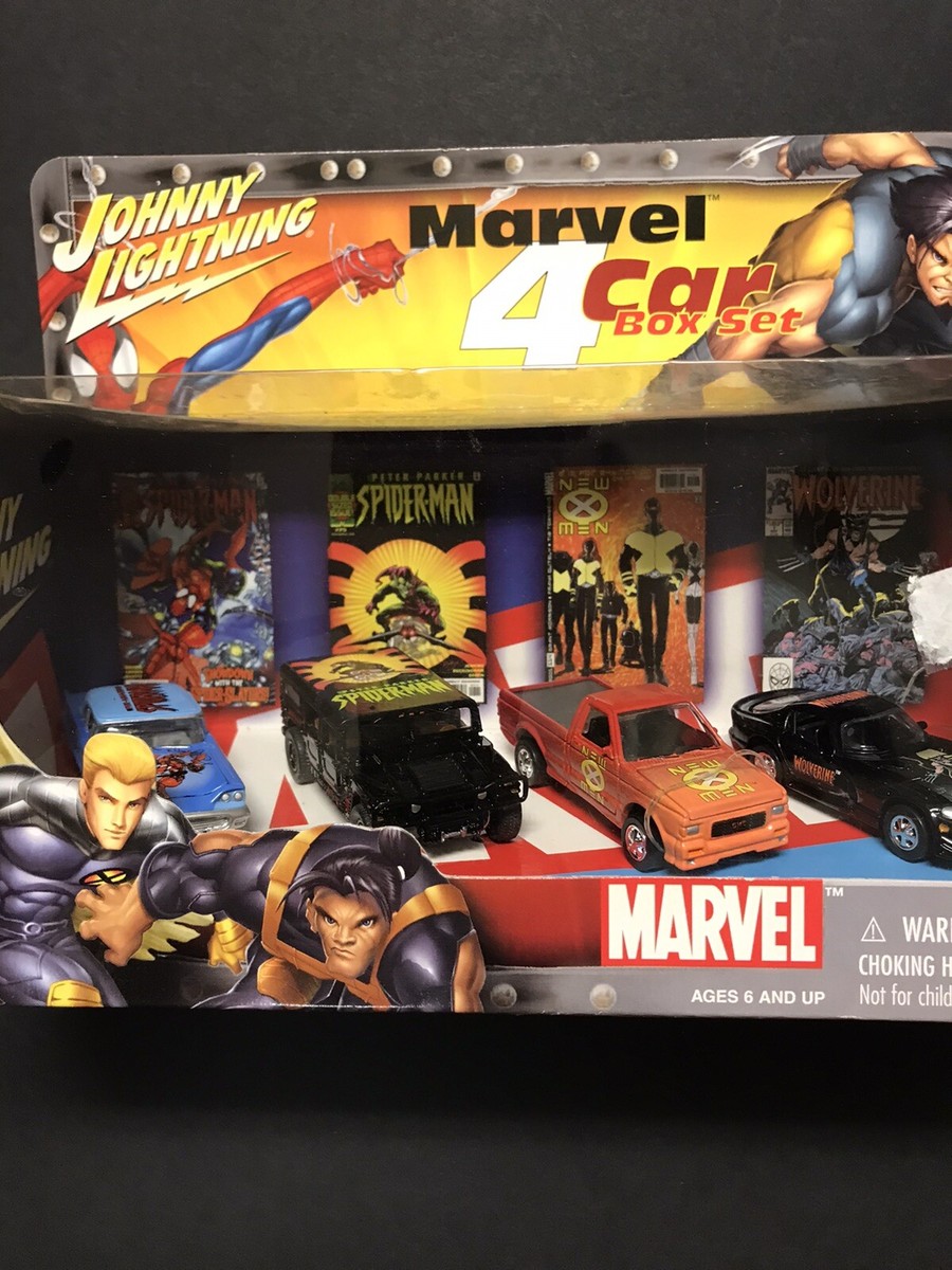 JOHNNY LIGHTNING MARVEL 3 and 4 CAR BOX SETS 1:64 SCALE DIE