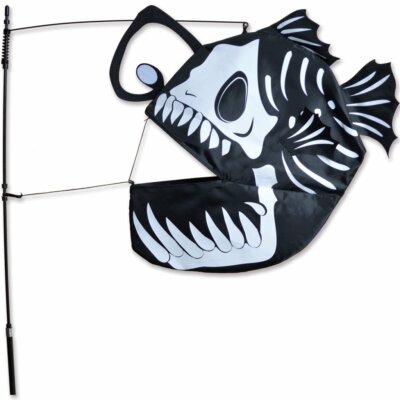  SWIMMING FISH--ANGLER FISH BONES Wind Diva-Weather Vane Decor by Premier Kites