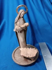 Vintage Mod Depose Nativity Crèche Italy Manger Mary Baby & Jesus MCM 5 1/2X3"