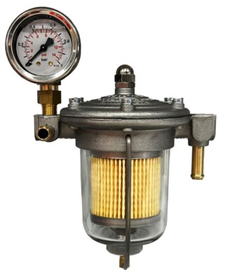 Malpassi Kombi Filter King Druckregler (85mm) mit 8mm + Manometer