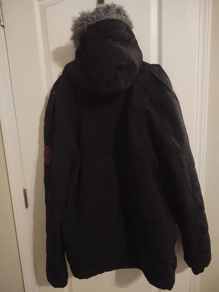 Chaqueta Mulisha de Metal de Colección para Hombres XL Negra Cremallera Completa Abrigo Calavera Raro Foto 4 de 4