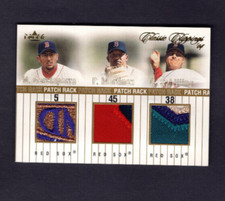 2004 FLEER CLASSIC CLIPPINGS LOGO PATCH RACK PEDRO MARTINEZ/SCHILLING/NOMAR #/25
