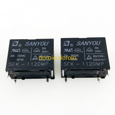 2Pcs SANYOU SFK-112DMP Power Relay 4 Pins 20A 250V