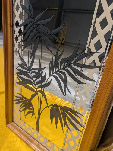 Vintage Bamboo with Palm Design Picture Mirror, Stylish Decoration, Wall Art - Picture 11 of 17