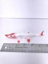 NORTHERN PIKE FISH DECOY 6" SPEARING FISHING LURE RED WHITE MOLDED 